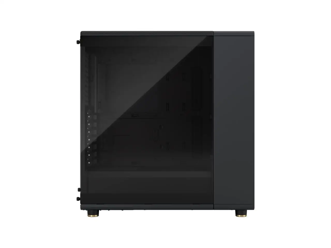 Fractal Design North ATX mATX Mid Tower PC Case - North Charcoal Black with Walnut Front and Dark Tinted TG Side Panel