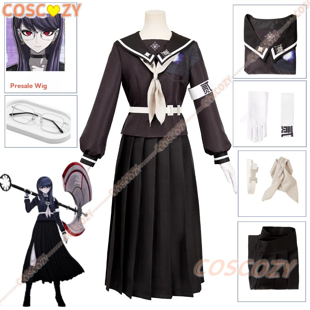 

Game The Hundred Line Cosplay Costume Dress Wig Glasses Tsukumo Kako Costume Disguise Girls Women Adult Halloween Carnival Suit