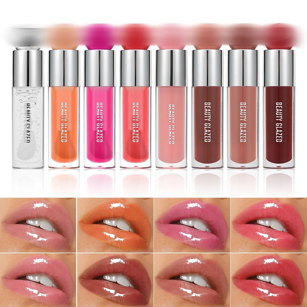 

Mirror Crystal Moisturizing Lipgloss Fruit Flavor Transparent Liquid Lipbalm Lipstick Reduces Lip Line Care Cosmetics Lips Oil