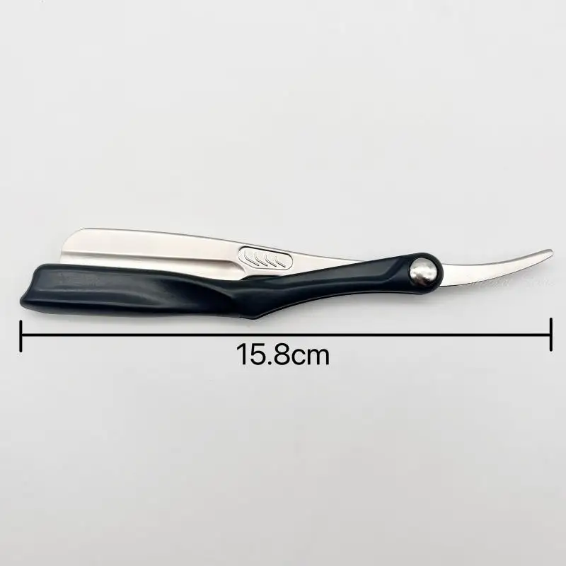 2023 New Barber Vintage Manual Shaver RazorZinc Alloy ABS Handle Shaving Knife With Feather Blades Multifunction 5 Colors