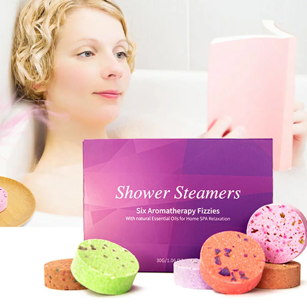 

6 шт. Ароматические таблетки для ванны, премиальная натуральная соль для ванн для смягчения кожи и расслабления, ароматерапевтические шипучие бомбочки для душа для дома и путешествий