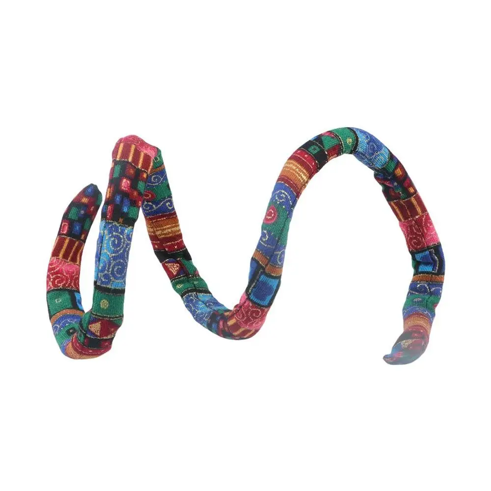 Holders Cloth Printing Hair Curl Stick Ethnic Style Hair Rope Bendable Dreadlocks Women Hair Band Spiral Lock Hair Ties