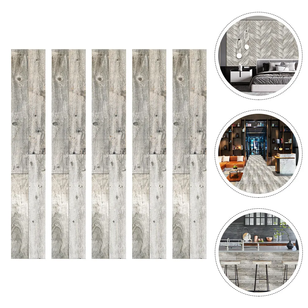 

5 шт. самоклеящихся водонепроницаемых ПВХ-плиток для пола, устойчивых к царапинам, декоративное напольное покрытие для ремонта дома