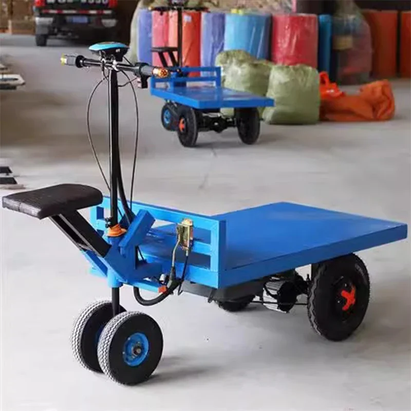 Cargo electric vehicle, cargo handling, transport site greenhouse, hand-pull truck, three- and four-wheel trailer