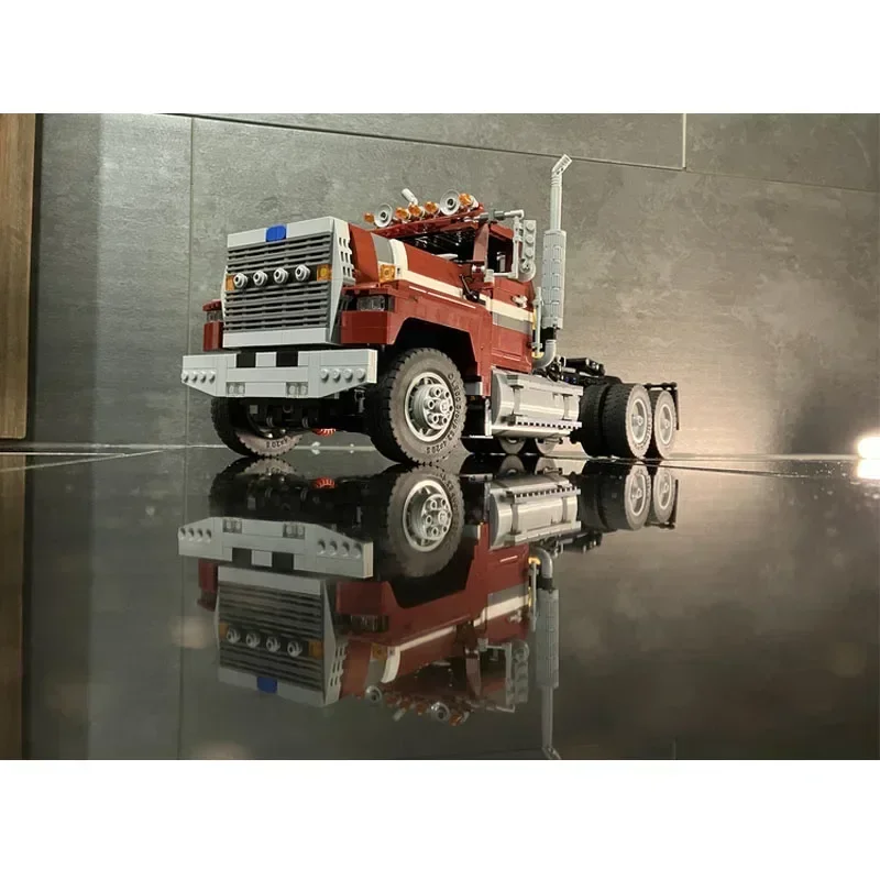 MOC- 149840   Klassiek jaren '80 elektrisch 6x6 semi-vrachtwagen (1:17) bouwsteenmodel • 2208 onderdelen volwassen kinderen verjaardag speelgoedcadeau