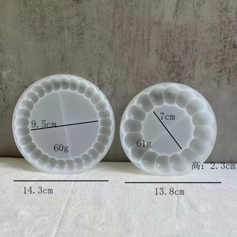 DIY Bubble Coaster Forma silikonowa Okrągła taca do przechowywania biżuterii Forma z żywicy gipsowej Ręcznie robiona taca na naczynia Forma