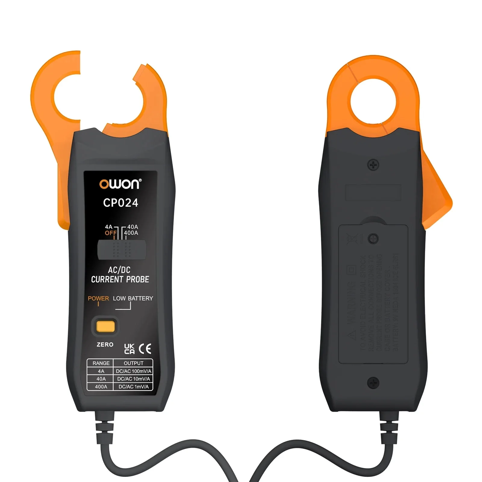 OWON CP024 1mA-400A Oscilloscope Probe Kit Ammeter Clamp Current Probe Electronic Measuring Tools Bandwidth DC 200KHz