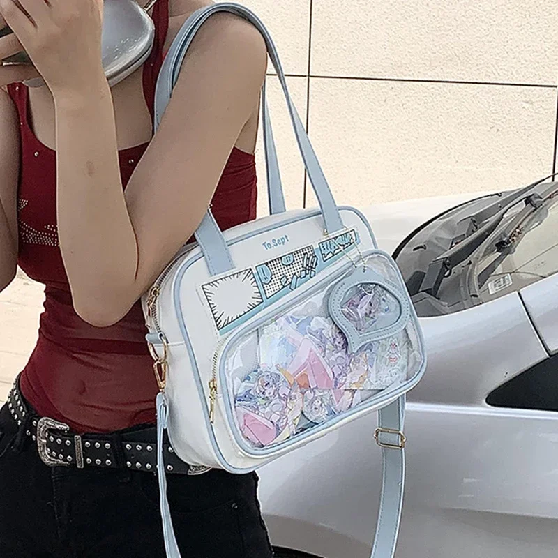 Japanese Comic Tote JK High School Girls Shoulder Bag Small PU Itabag Women College Student Crossbody Bags Ita Bag with Insert view 2