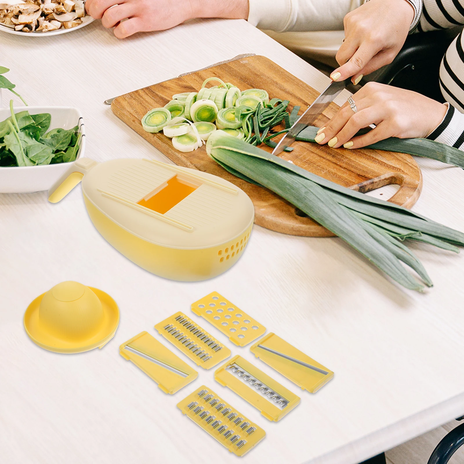 

1Set Potato Grater Handheld Multi-Function Kitchen Vegetable Slicer Manual Fruit Shredder Ergonomic Home Accessory Easy Clean