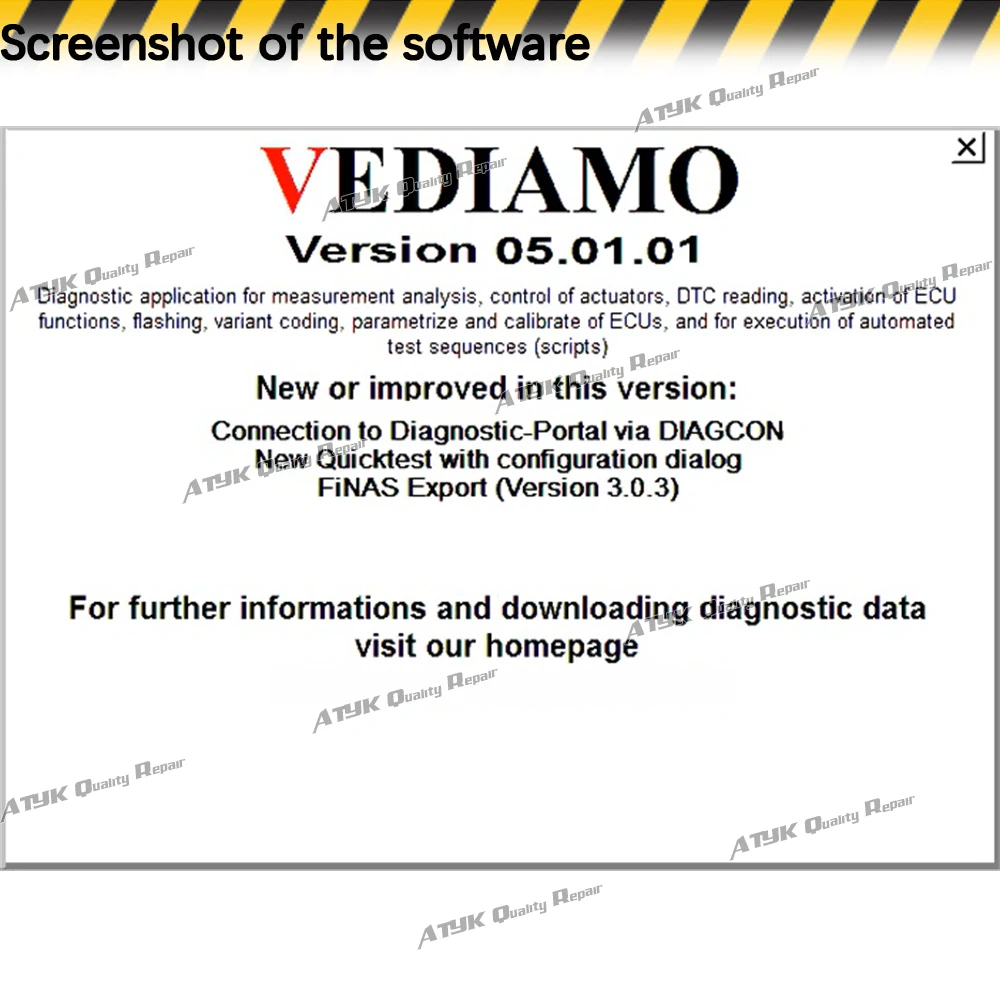 Vediamo 5.1.1 diagnostic pour voiture inspection tools Diagnostic software 5.1.1 vediamo Repair interface Equipment Program vci