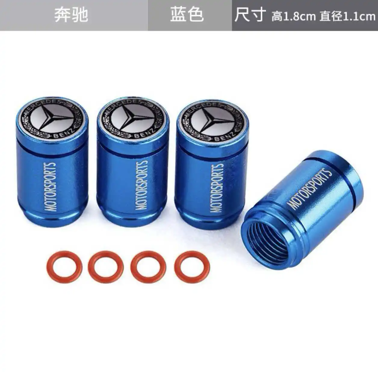 For Mercedes Benz 4pcs Car Wheel Tire Valve Stem Cap Airdust Cover Auto Accessories AMG A C E S G Class W201 W210 W108 W204 W205 view 2