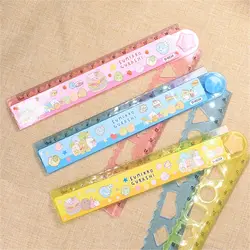 New 30CM Cute Animal Folding Ruler DIY Drawing Rulers For Kids Students Office School Supplies Multifunction Stationery Gift