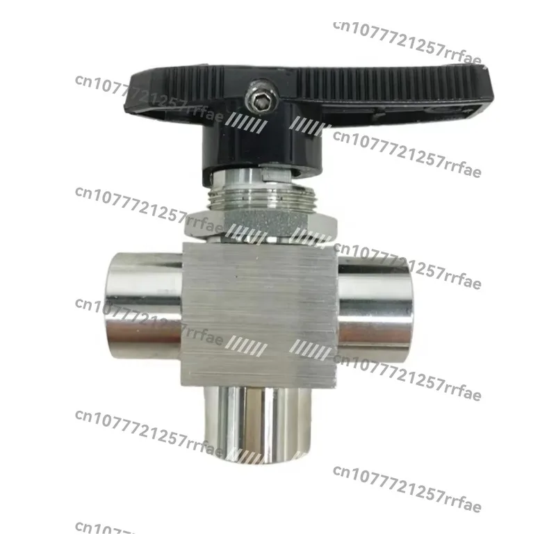 Stainless steel internal thread 3-way manual instrument ball valve high temperature medium sample customization
