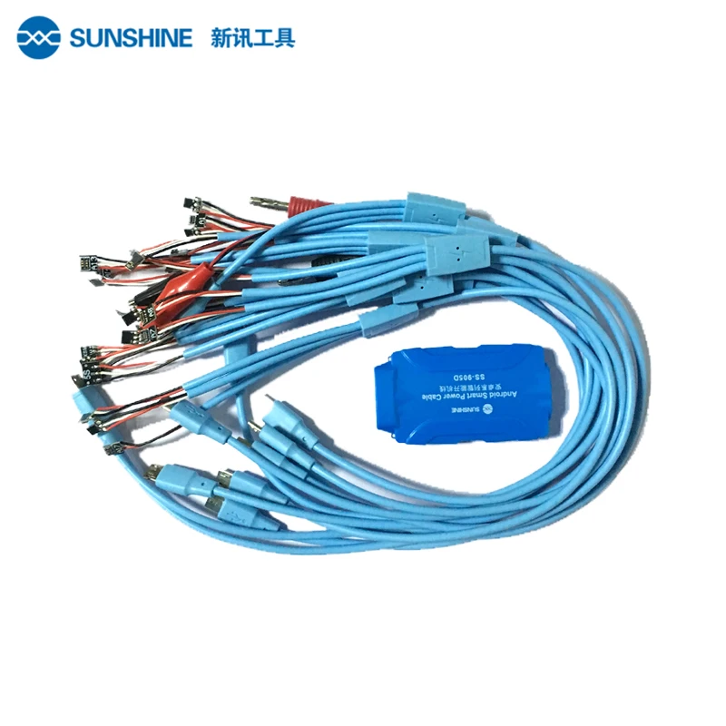 SS-905D Power Boot Line Cable DC Power Supply Current Testing Cable for Iphone x xs 11/12/13/14 for Android Power Detection Line