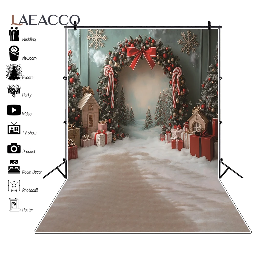 Winter Xmas Decro Backdrops Pine Snow Baby Toys Window Sill Merry Christmas Wood Board Photography Background For Photo Studio