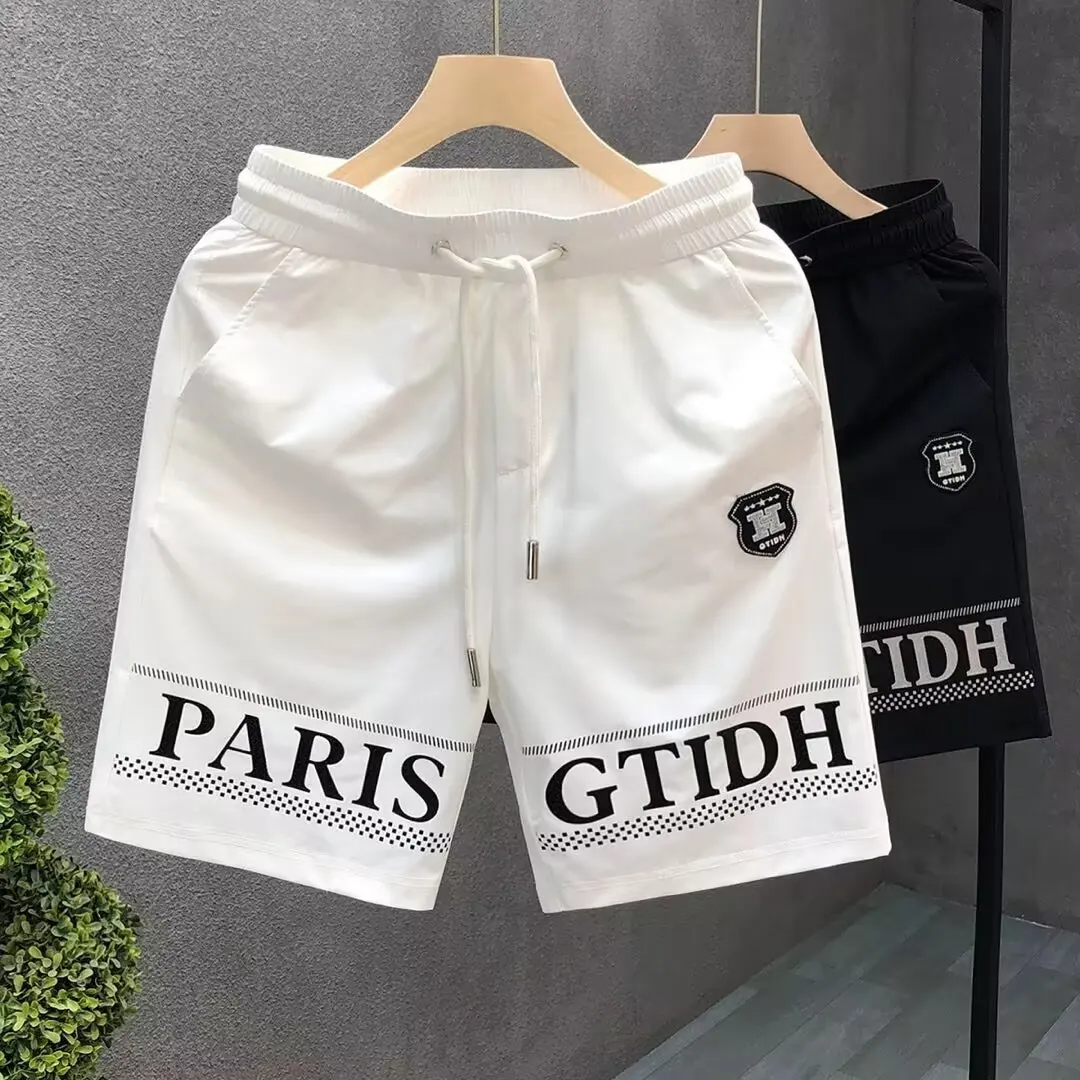 Short de sport américain pour hommes, haute qualité, mode d'été, pantalon court de sport blanc, vêtements de rue pour hommes, Streetwear 2024