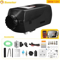 Sunster Air Diesel Heater 8KW 12V Universal Car Parking Heater Autonomy With Remote LCD Monitor Voice Broadcast for Mot
