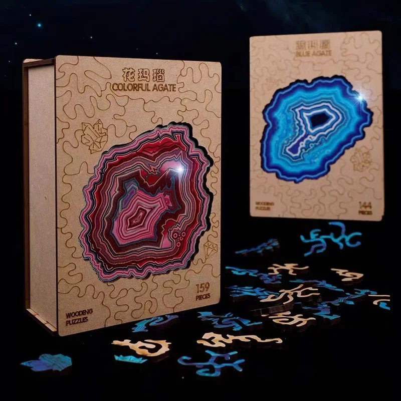 Puzzles difficiles Puzzle en bois de forme irrégulière bricolage image décorative de Puzzle en bois pour jouet de décompression adulte