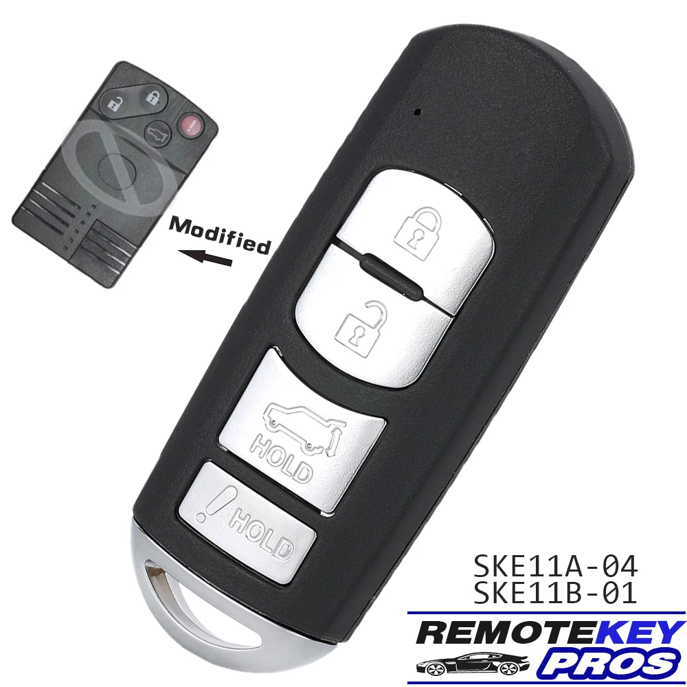 DIYKEY SKE11A-04/ SKE11B-01 315 MHz/434 MHz do Mazda CX-7 CX-9 2007 2008 2009 2010 2011 Inteligentny zdalny kluczyk samochodowy 4-przyciskowy pilot