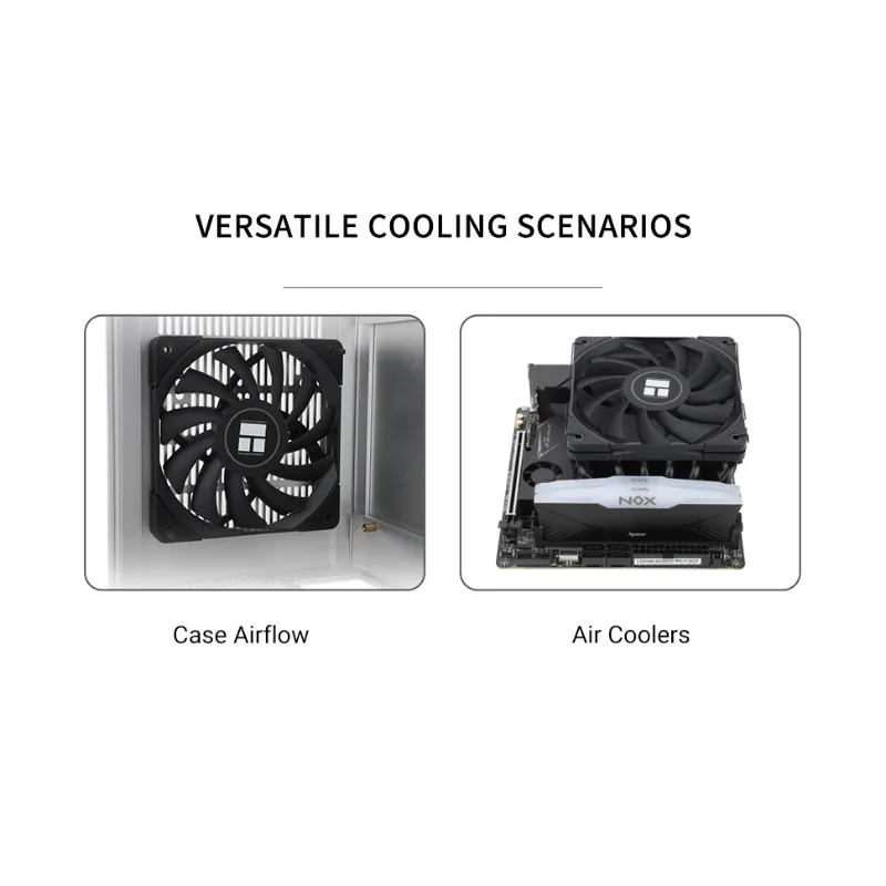 Thermalright TL-C12015B 1/3/5 PCS 120mm Ventilador CPU Fino 1800RPM Velocidade Controle PWM para Caso e Cooler de Líquido Desempenho Caso Ventilador