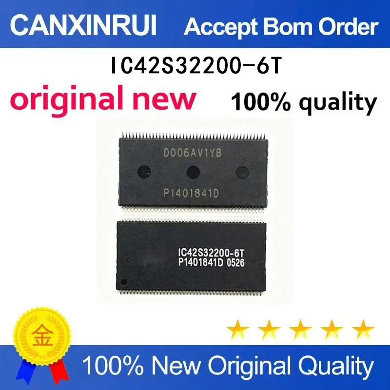

(5-100 Pieces) IC42S32200-6T IS42S32200B SMT TSOP86 IC, brand new in stock