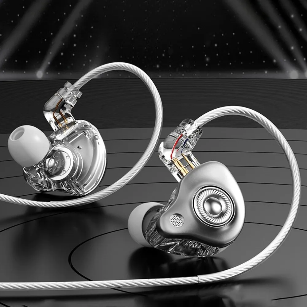 

3.5mm/Type C Pluggable Wired Earphone with Mic Noise Cancelling in Ear Earphones HiFi Stereo Surround Bass Wired Headset