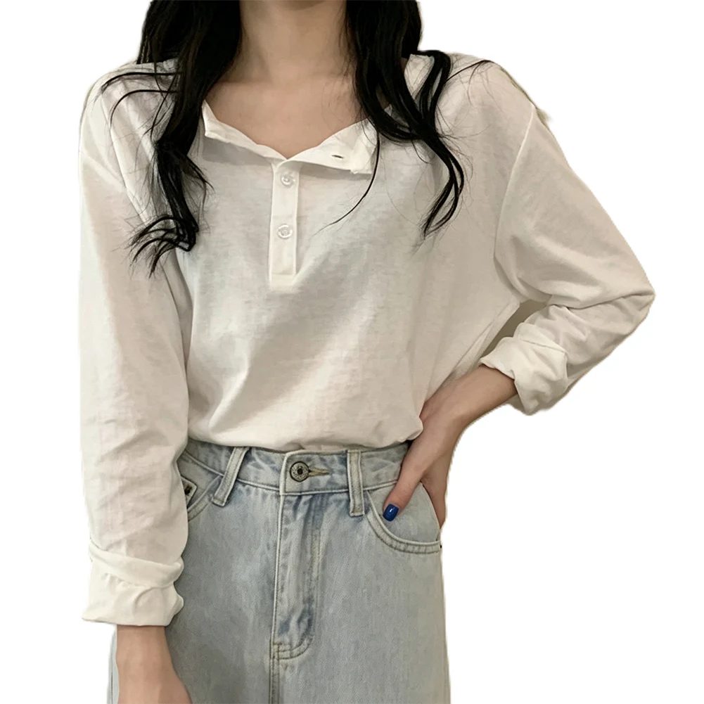 Polyester Solid Color Long Sleeve for t Shirt for Women Regular Length Medium Elasticity for Vacation Beach Cycling Holiday