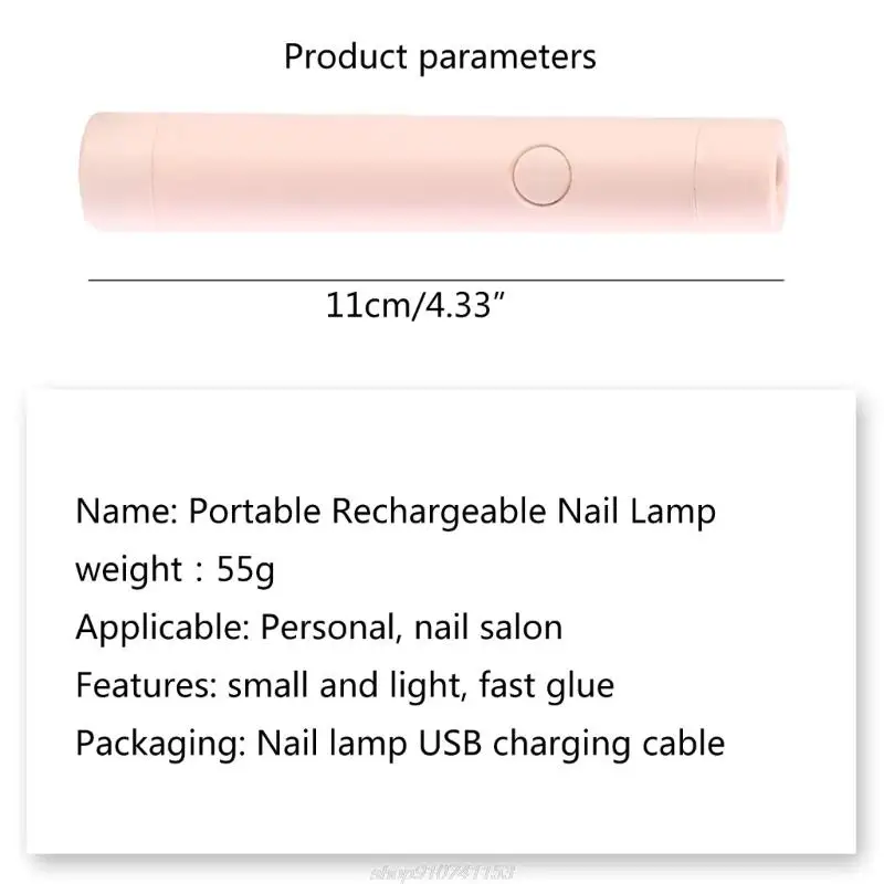 F92C LED แบบพกพาปากกาเล็บ Light Therapies เครื่อง Mini Light