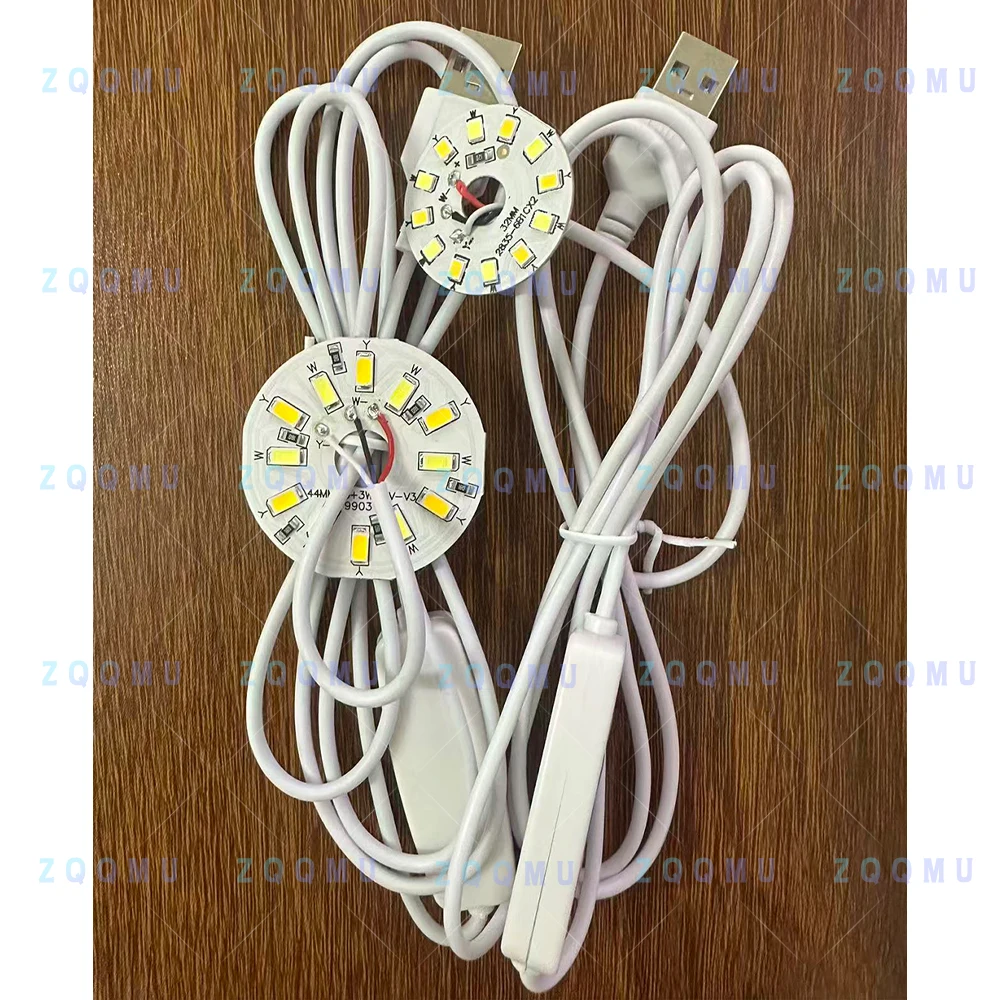 1PCS 5V LED Round Panel 3 Colors Dimmable 3W/5W/6W/9W/10W/18W/20W Suitable For DIY Table Lamp Camping Lamp And Home Lighting