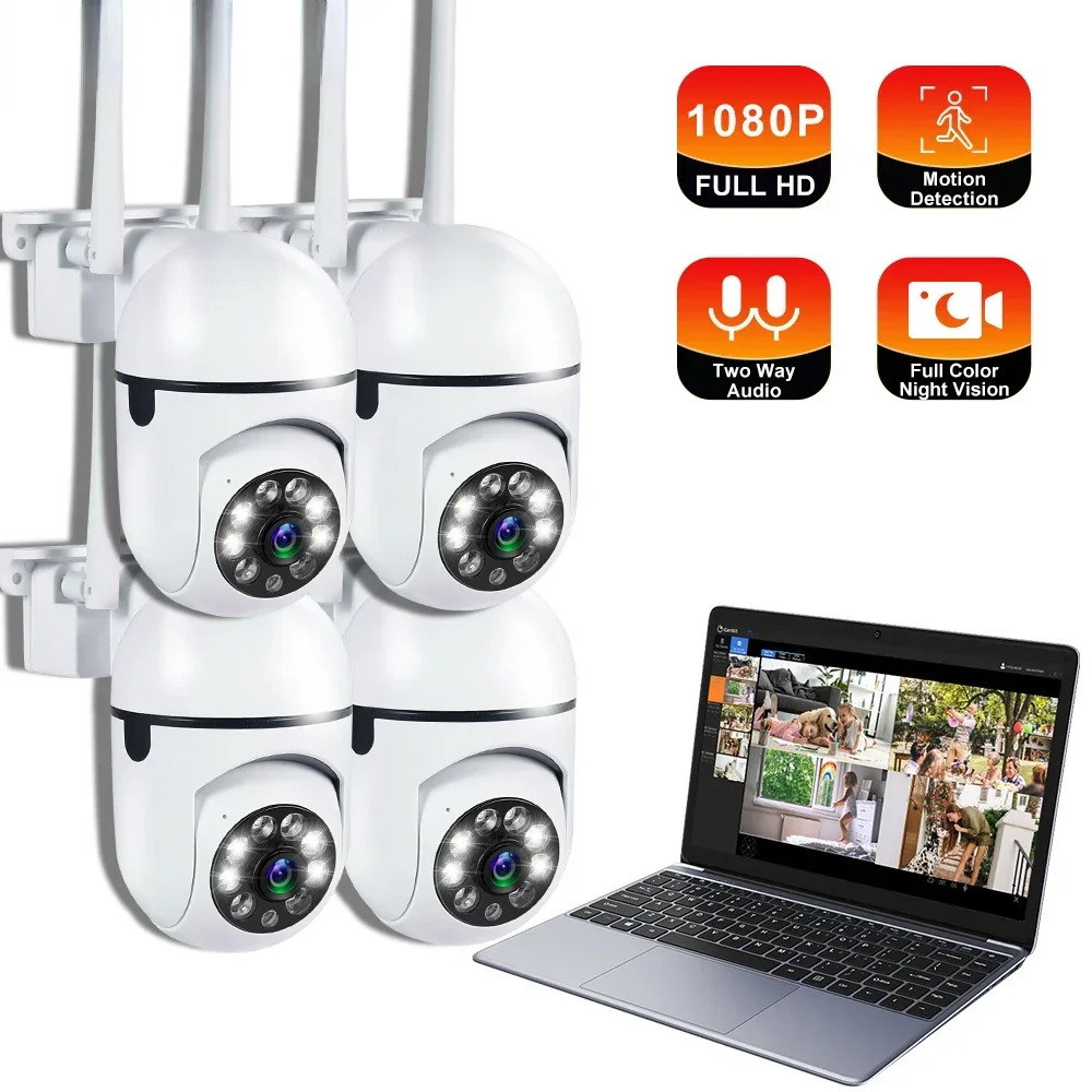 Wi-Fi kamera monitorująca 1080P 5Ghz kamera Wifi ochrona bezpieczeństwo zewnętrzne 4.0X zoom dla domu kamera wifi wodoodporna WJG