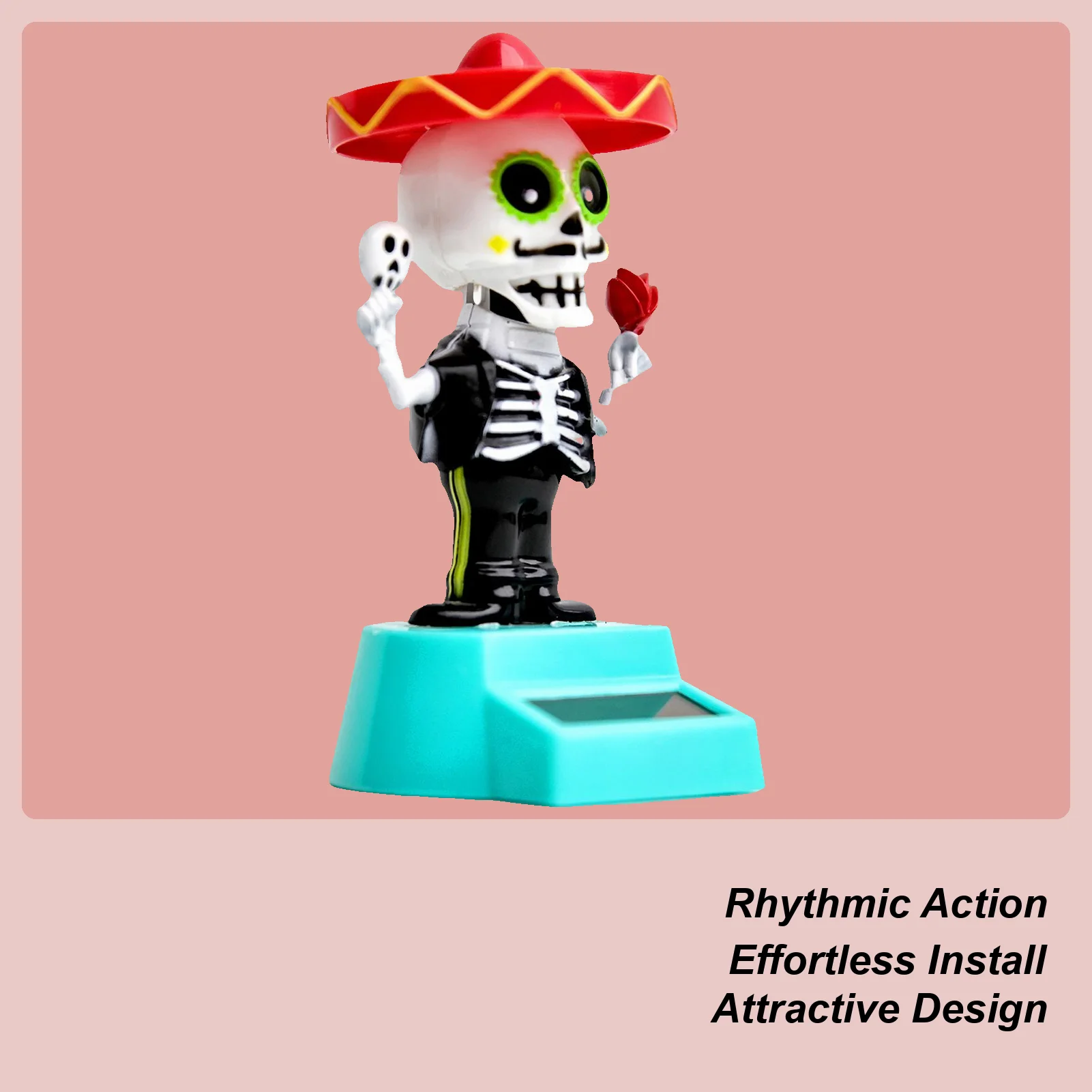 

Solar Powered Dancing Figures Car Swinging Dancing Toy Skeleton Window Sun Catcher Car Ornaments For Home Workplace Bedroom