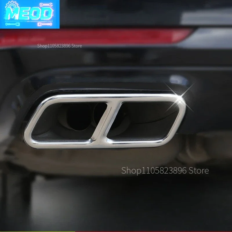 For Mercedes-Benz S-Class S320L/S350L/S400L/S450L/S500L Quad Exhaust Tip Trim Rings Custom Exterior Modification Elevates Grade
