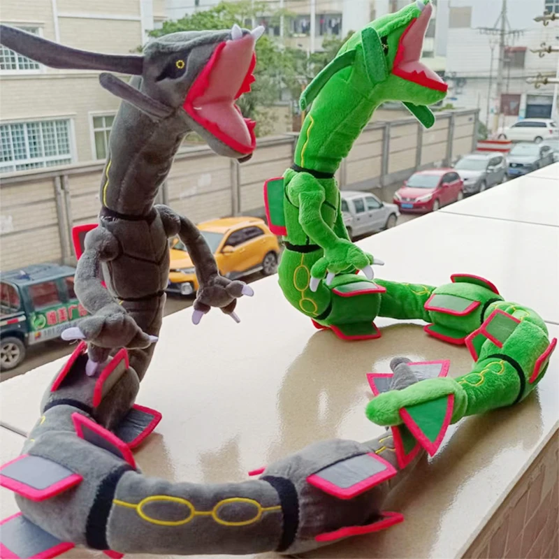 

80cm Rayquaza Pokemon Plush Toys Anime Doll Cute Kawaii Pokémon Cartoon Ornament Stuffed Plushie Pillow Gift for Children