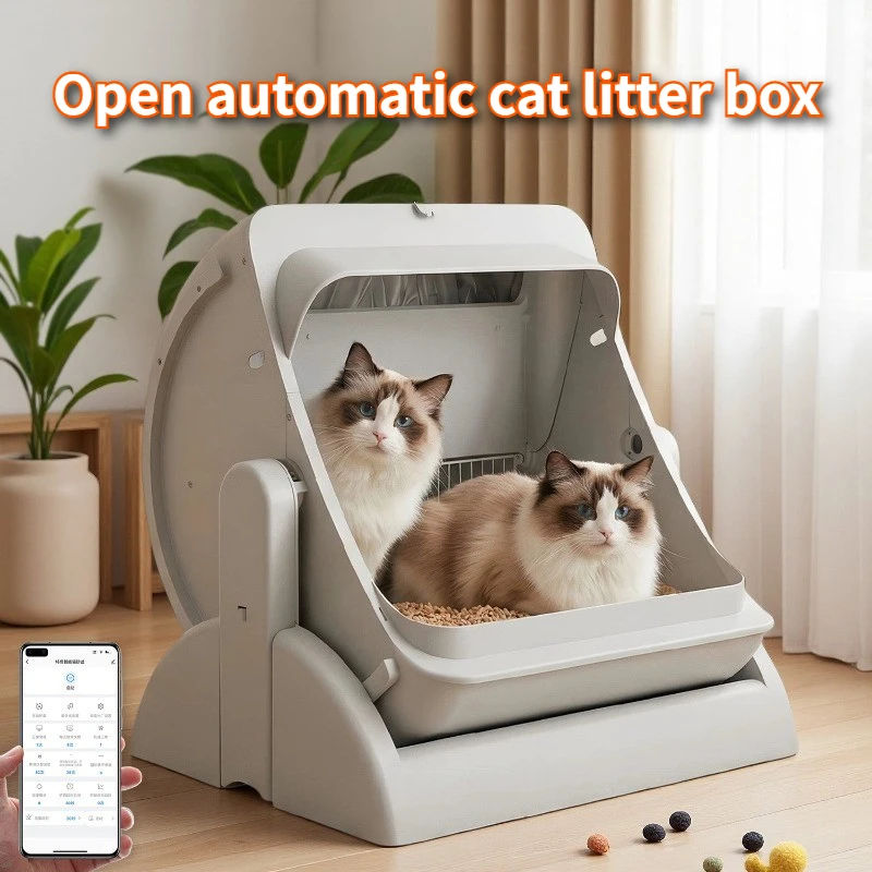 Caja de arena automática para gatos–limpieza inteligente y desodorante - imagen 2