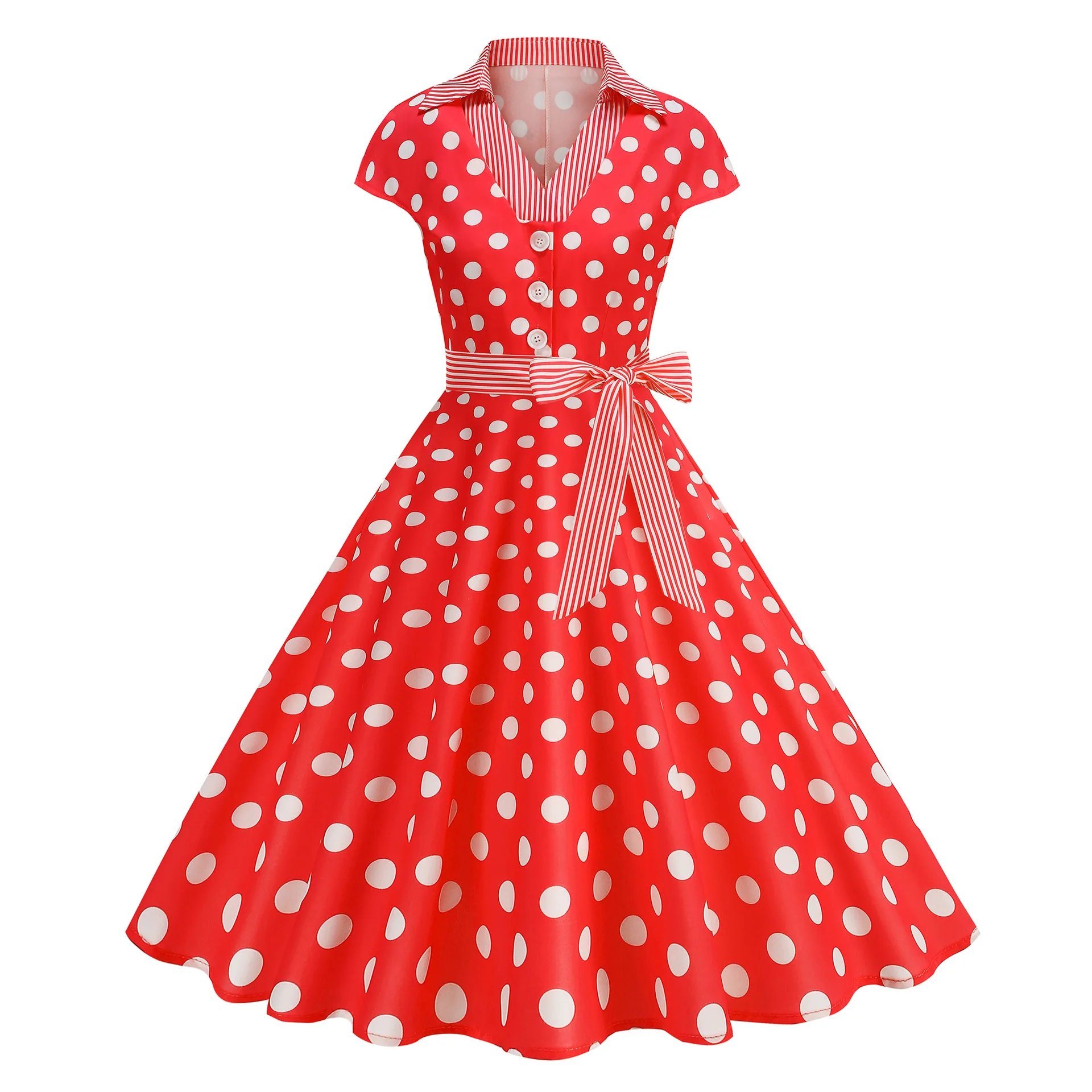 Chique Polka Dot Print Dames R - Women'S Fashion Of The 50S recensie en prijs