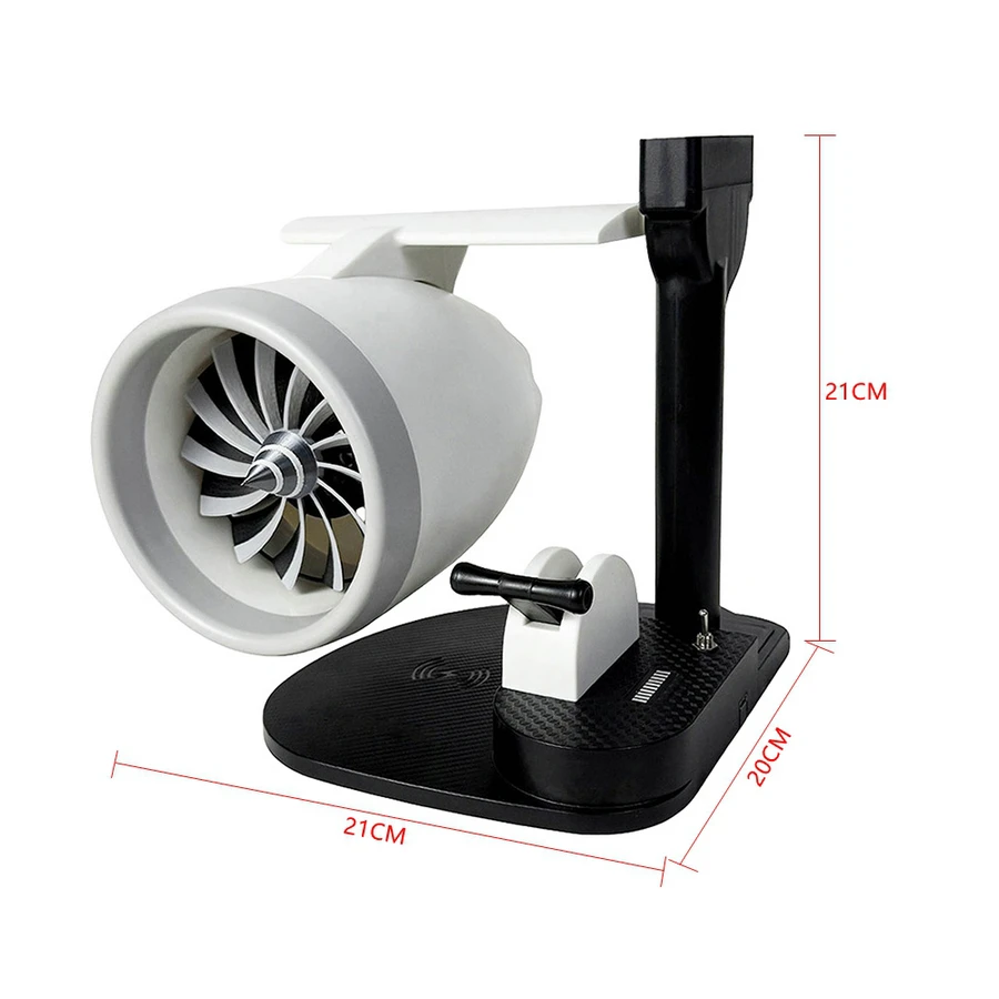 Turbofan Engine Model Jetfan Toy Home Fan Contains Ultrasonic Atomization Light Tail Flame Device 3D Printed Exquisite Toy