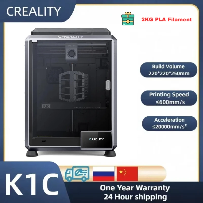 CREALITY K1C 3D Printer 600mm/S Speed with AI Camera Printing Stable Frame Auto Leveling Dual Fan Direct Cooling Drive Extruder