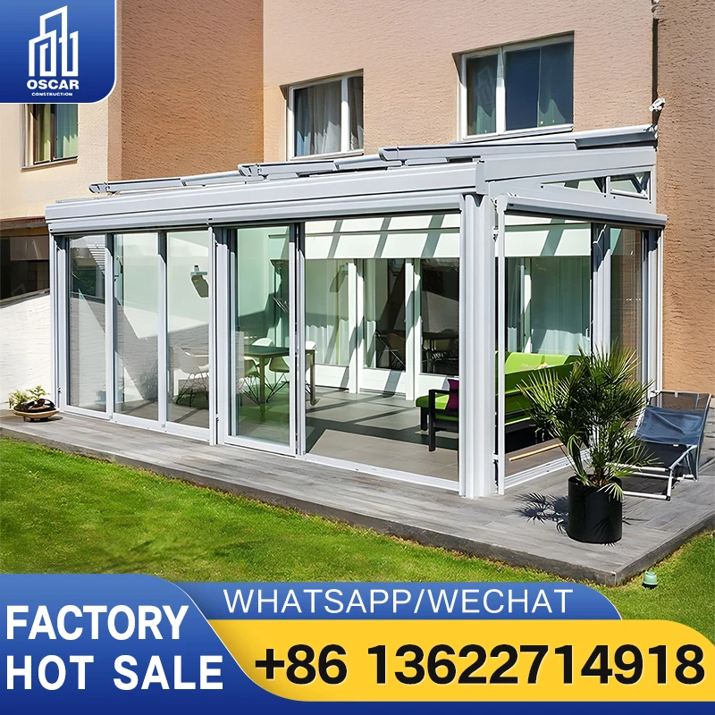 Sunroom DIY Kit Aluminum Glass House Conservatory Veranda for Garden Patio in UK