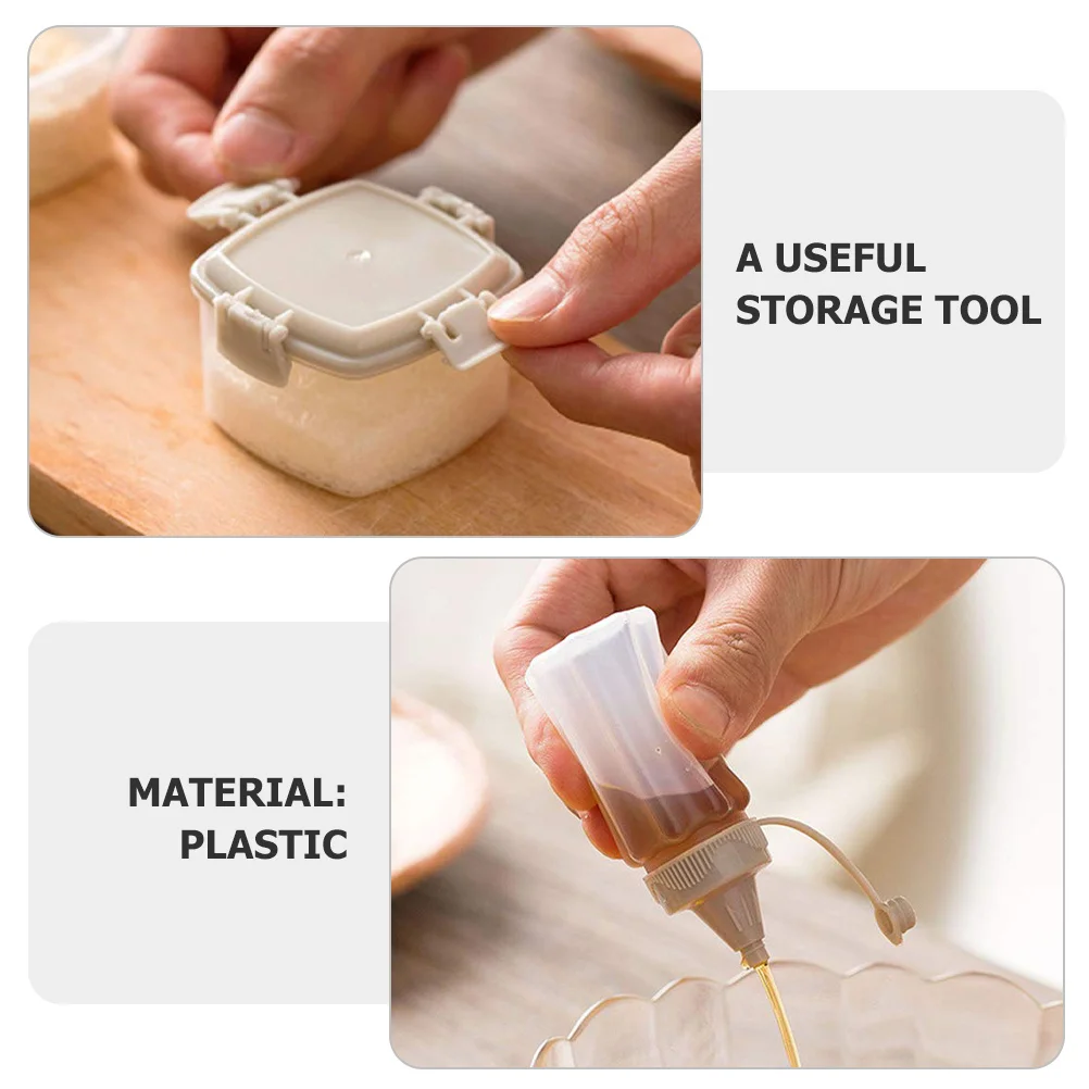 12 pz Salsa Spremere Bottiglie Set Bocca Larga Trasparente Barattoli di Condimento Da Cucina Conservazione Sale Pepe Dispenser Multi-Uso