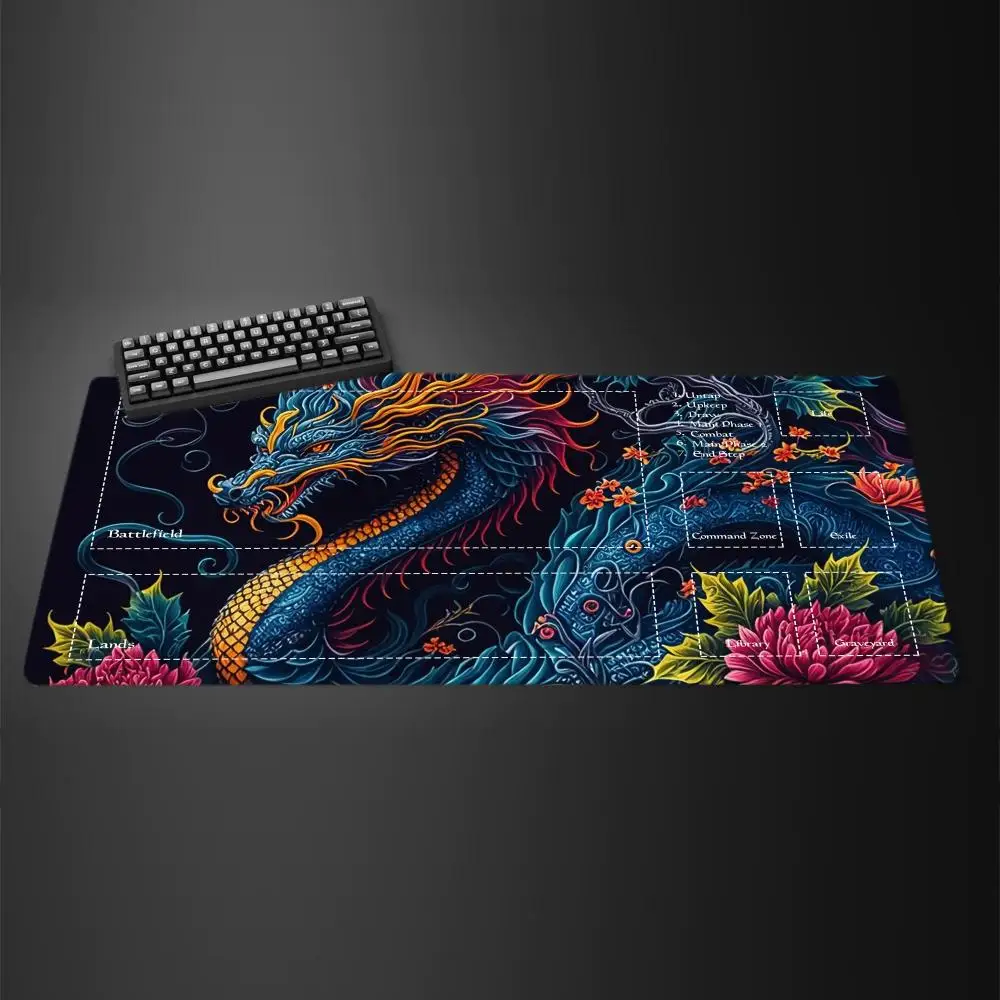 Dragon pattern Mouse Pad for MTG DTCG CCG RPG Trading Card Inked Game Playmats Smooth Rubber Surface Battle Game table mat