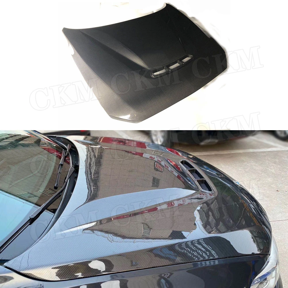 

CKMUUER Car Front Engine Hood Cover Dry Carbon Fiber Bonnet Cap for BMW 1 Series F20 2 Series F22 F87 M2 Hood