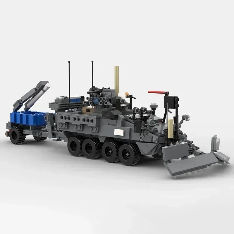 엔지니어링 자동차 모델 Moc 빌딩 벽돌 지원 차량 M1257A1 기술 모듈 형 블록 선물 크리스마스 장난감 DIY 세트 조립