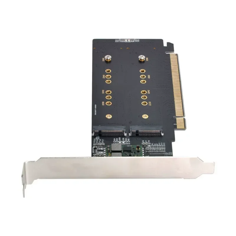 NVME PCIe 3.0 Split Card x16 to 2 NVME M.2 NGFF SSD Disk Array Card for VROC