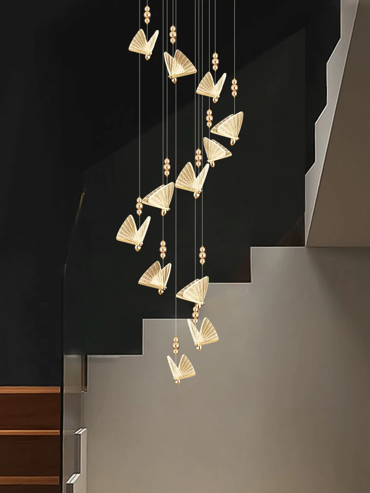 

Stairs Pendant Chandeliers Ceiling Modern Pendant Light For Living Room Butterfly Style Ceiling Hanging Lamp For Stairs