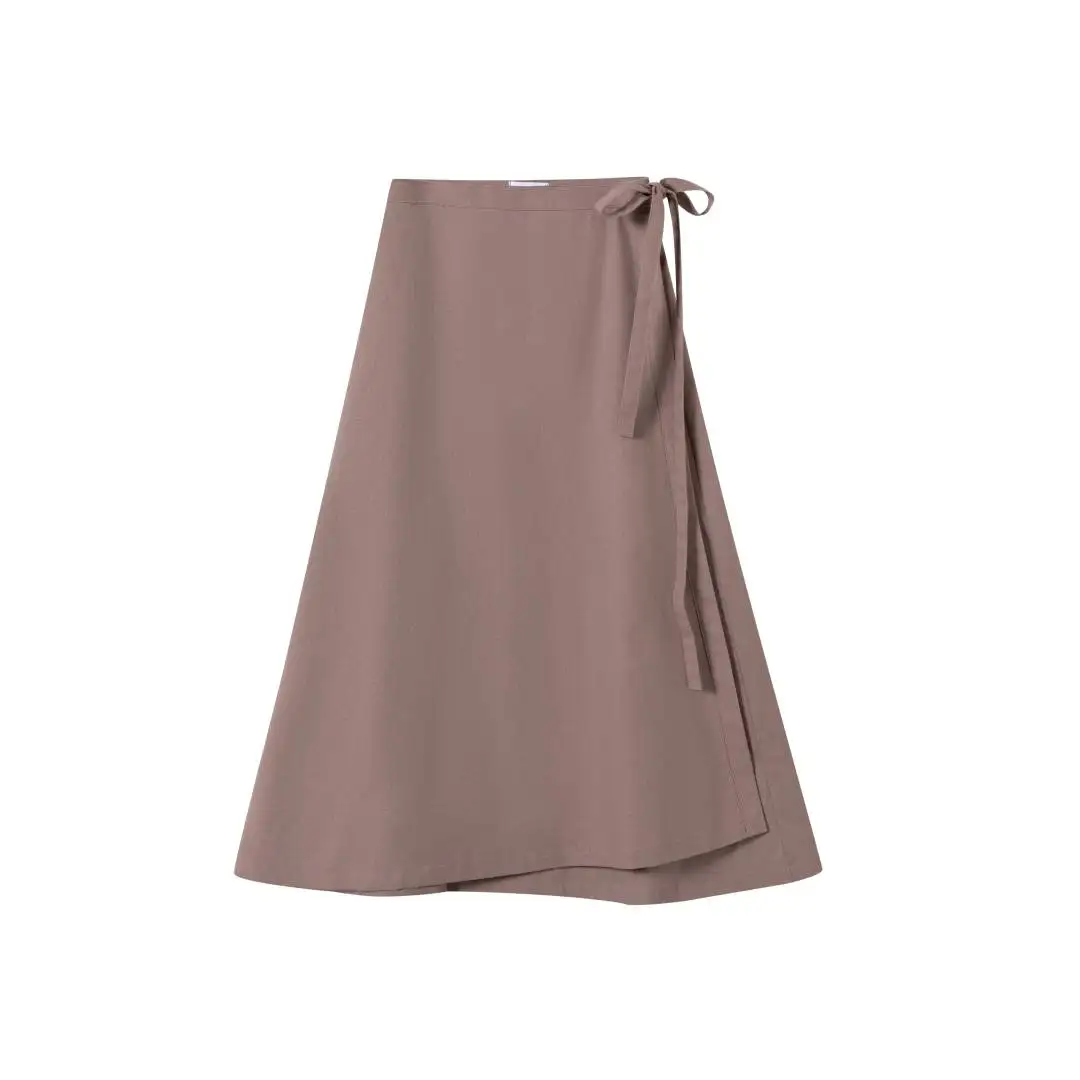 

Girls' Fashion Tie-Waist Long Skirt Solid Color High Quality Autumn Winter Heavy Skirts For Teenager Girls