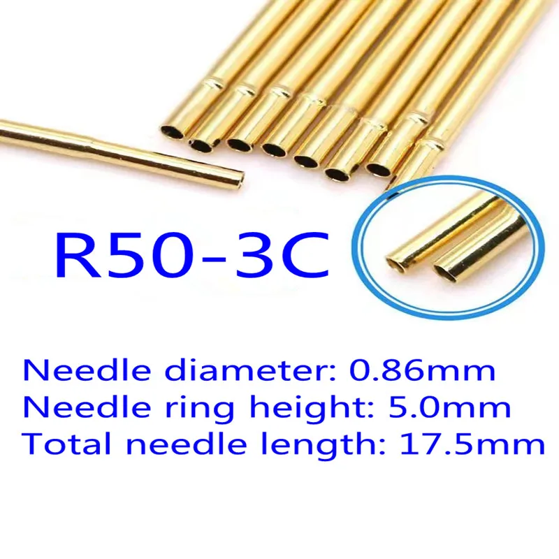 100 Pcs/pack R50-3C Spring Test Pin Needle Sleeve 0.86mm Probe Needle Seat