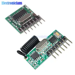 433mhz Wireless Wide Voltage Coding Transmitter + Decoding Receiver 4 Channel Output Module for 433 Mhz Remote Controls