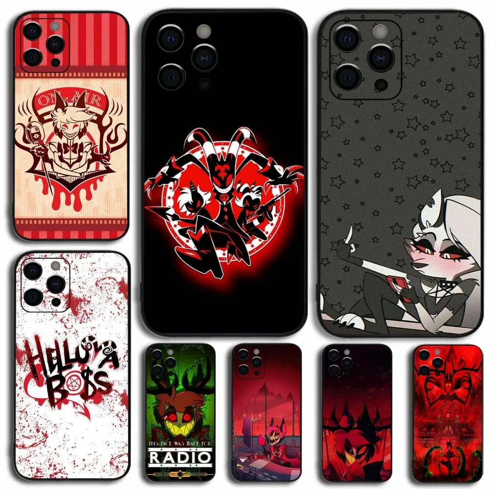 

H-Helluva B-Boss Phone Case For Apple iPhone 15,14,13,12,11,Pro,X,XS,Max,XR,Plus,Mini Soft Black Cover