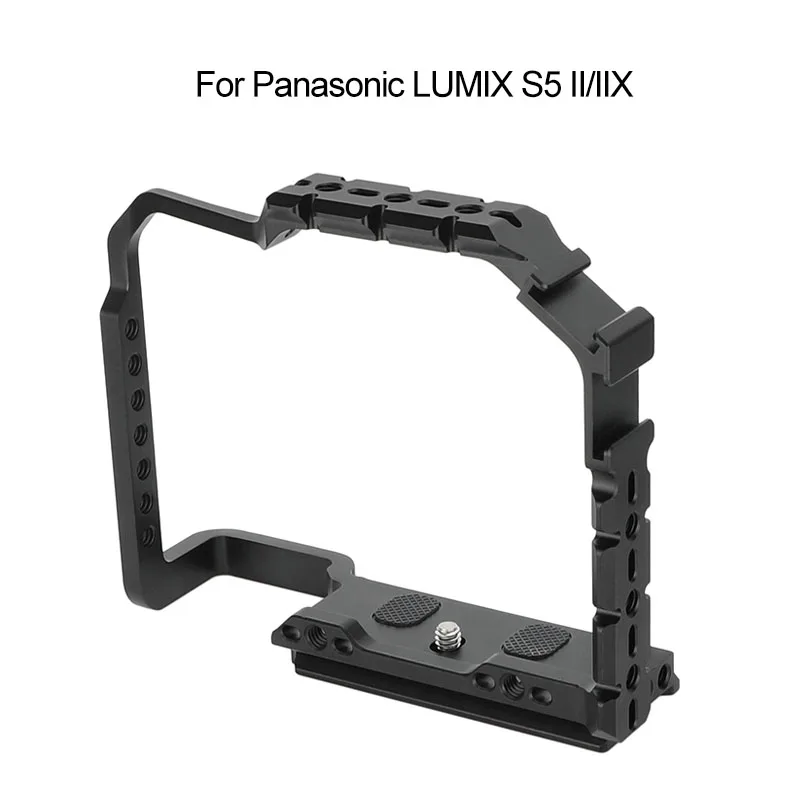 قفص كاميرا كامل من CAMVATE لباناسونيك LUMIX S5 II/IIX مع سكة الناتو المدمجة