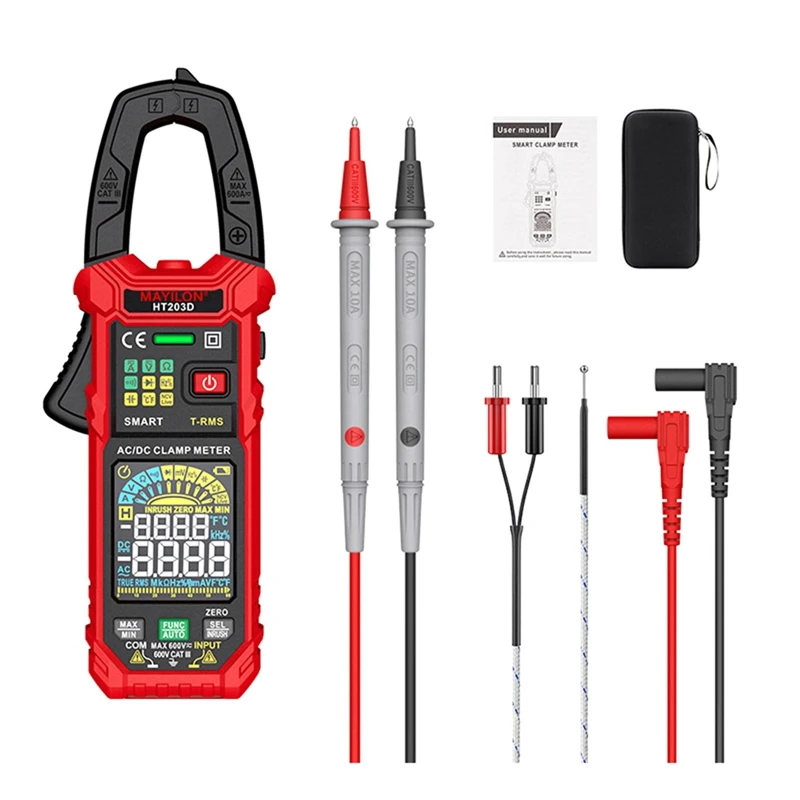 MAYILON HT203D Digital Clamp Meter Clamp Meter Multimeter AC Current And AC/DC Voltage Tester